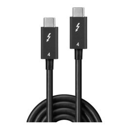 LINDY 31120 Cable Thunderbolt 4, 1m, Masculino a Masculino, 40 Gbit/s, Negro
