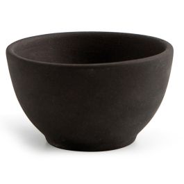 Quid Mineral Gres Bol Cerámico Negro Texturizado 9x5 cm 18 Unidades Apto Lavavajillas y Microondas Alta Resistencia