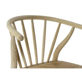 DKD Home Decor Silla Cottage de Olmo y Ratán Natural 47 x 79 x 57 cm (2 Unidades)