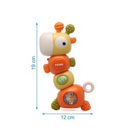 KioKids Jirafa Musical 6 en 1 para Bebés +6 Meses | Mordedor, Sonajero, Luz y Sonido | Estimulación Sensorial y Motricidad Fina