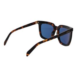 Emilio Pucci EP0201 52V Gafas de Sol Cuadradas para Mujer, Montura Plástico Habana Oscuro, Lente Azul 54mm