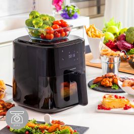 Freidora de Aire con Báscula InnovaGoods Fryinn Balance 5000 Negro 1500 W 5 L Acero Inoxidable Freidora de Aire con Báscula InnovaGoods Fryinn Balance 5000 Negro 1500 W 5 L Acero Inoxidable