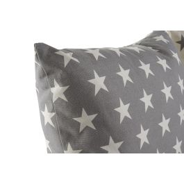 DKD Home Decor Cojín Scandi de Algodón/Poliéster Beige/Marrón con Estrellas 60x60x10 cm (2 Unidades)