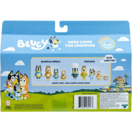 Bluey BLU0630996189177 - Conjunto de 4 Figuras de las Abuelas para Niños a Partir de 3 Años