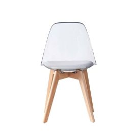 Silla de Comedor DKD Home Decor Gris Madera Policarbonato 54 x 47 x 81 cm Silla de Comedor DKD Home Decor Gris Madera Policarbonato 54 x 47 x 81 cm