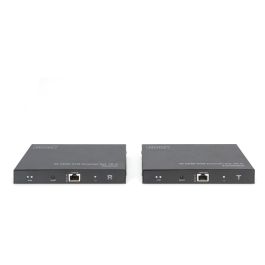 Digitus Extensor HDMI KVM 4K 70m, Kit Transmisor/Receptor, Cat6/7/8, Negro, Aluminio, USB, Versión 2.0