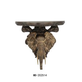 DKD Home Decor Repisa Colonial 16.5 x 36 x 36.5 cm Resina Dorado Negro Elefante Precio: 30.79000001. SKU: S3040611