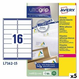 Etiquetas para Impresora Avery L7162 Blanco 15 Hojas 99,1 x 33,9 mm (5 Unidades) Precio: 45.50000026. SKU: S8426152