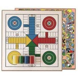 Tablero parchis 4 y oca de madera 33x33 cm con accesorios Precio: 9.9583. SKU: S2406727