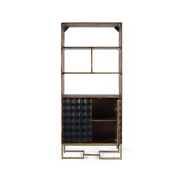 Giner y Colomer Librería Madera de Mango con Patas Doradas 3 Baldas