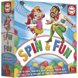 Educa 8412668201705 Juego de Equilibrio Spin & Fun para 2 a 4 jugadores a partir de 5 años