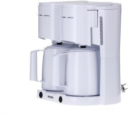 Severin KA 9314 Cafetera de Filtro Duo, 1L (16 Tazas) para Café Molido, 1000W, Blanco