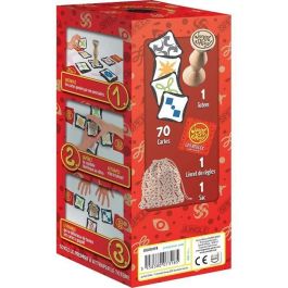 Asmodee Jungle Speed Juego de Cartas Edición Ecológica - Tótem de Madera y Bolsa de Algodón Orgánico