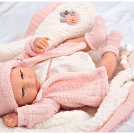 Muñeca reborn arias 40 cm marta rosa c/manta Muñeca reborn arias 40 cm marta rosa c/manta