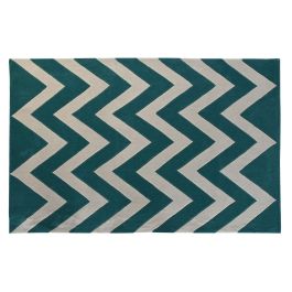 DKD Home Decor Alfombra Urban Bicolor Diseño Zigzag Poliéster 180x120 cm. Calidad 1800 gsm, Mantenimiento Lavado en Seco. Precio: 119.50000051. SKU: S3045038