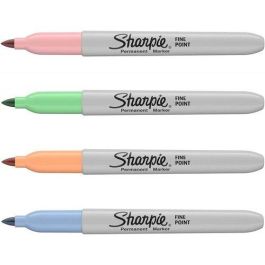 Sharpie Marcador Permanente Fine Punta Redonda 0.9 mm, Colores Surtidos Pastel, Blíster 4 Unidades Precio: 3.50000002. SKU: B12DRNVHND