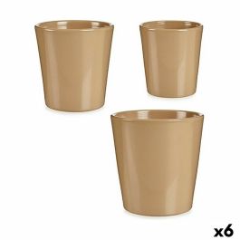 Set de Macetas Ibergarden Beige Arcilla 16,5 x 16 x 16,5 cm (6 Unidades)
