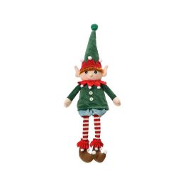 Decoris Muñeco Elfo Travieso con Pierna de Felpa, Decoración Navideña, Poliéster, 22 x 11 x 60 cm Precio: 20.50000029. SKU: B1GDMX99PN