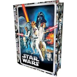 Prime 3D Puzzle Libro Lenticular 3D Star Wars - 300 Piezas, Imagen Holográfica, Cartel Antiguo de Cine