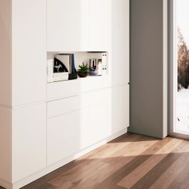 Emuca Guías para mesa extensible Lunch+39, Aluminio, Anodizado inox