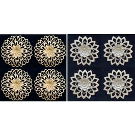 DKD Home Decor Decoración de Pared Neoclásico Dorado Champán Set de 4 Paneles Cuadrados 25x25x2 cm PP Precio: 15.07902. SKU: B1GGCJENJV
