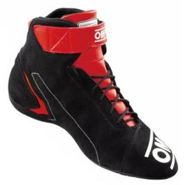 Botines Racing OMP FIRST Negro/Rojo 44