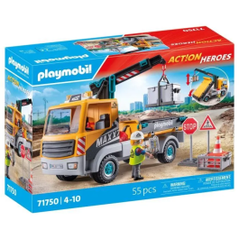 Playmobil 71750 Camión Grúa, Trabajador y Accesorios - Juego de Construcción Precio: 38.59000002. SKU: B14QS8HKL8