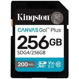 Kingston SDG4/256GB Tarjeta de Memoria Canvas Go! Plus 256GB SDXC U3 V30 200MB/s para 4K UHD y DSLR Precio: 27.50000033. SKU: B17SYEV5GG