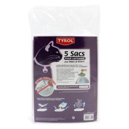 Tyrol Juego de 5 Bolsas de Arena para Caja de Arena de Gato - Tapa Dura, Resistentes a los Arañazos, Fácil Cierre - 44 x 30 cm