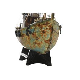 DKD Home Decor Barco Verde Marron Oscuro Madera 13 x 35 x 40 cm