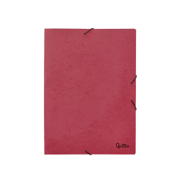 Liderpapel Carpeta con Gomas y Tres Solapas, Cartón Prespán, Formato A3, Color Rojo