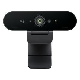 Logitech BRIO 4K Cámara Web, 4K Ultra HD, 13 MP, 90 fps, Zoom 5x, Campo de Visión 90°, Micrófono Dual Omnidireccional, USB-C a USB-A, Color Negro