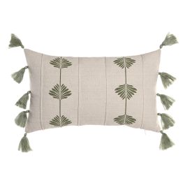 DKD Home Decor Cojín Boho Crudo Verde 50 x 30 cm Algodón con Cremallera (2 Unidades) Precio: 20.50000029. SKU: B18C6SHYY6