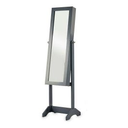 Giftdecor Espejo Joyero con Pie Gris 36x140x36 cm