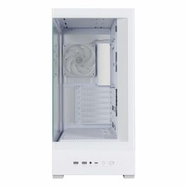Zalman P40 DS WHITE Midi Tower Blanco para PC con Pantalla LCD 9.1", Compatible ATX, Micro ATX, Mini-ITX