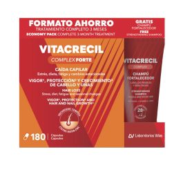 Vitacrecil Complex Forte Cápsulas + Champú 2 u - Suplemento para Cabello y Uñas con L-Cistina, Biotina, Hierro y Zinc, 1000 mg de L-Cistina por Dosis Precio: 49.50000011. SKU: B1882WJVY2