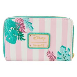 Loungefly Cartera Minnie Mouse Vacation Style de Piel Vegana con Cremallera - 15x10cm, Detalles Bordados y Apliques