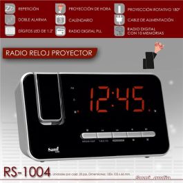 SAMI RADIO RELOJ RECTANGULAR PROYECTOR ROTATIVO 2 ALARMAS MEMORIA RADIO DESPERTADOR PROYECTOR RELOJ DE MESA Precio: 26.9346. SKU: B169DSD25G