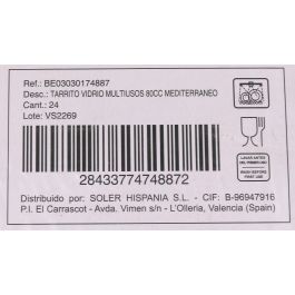 Tarrito de vidrio multiusos 80 cc - Mediterraneo (72 Unidades) Tarrito de vidrio multiusos 80 cc - Mediterraneo (72 Unidades)