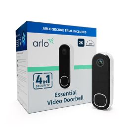 Arlo AVD4001-100EUS Timbre con Vídeo Wi-Fi Direct con Sirena Integrada 4 en 1