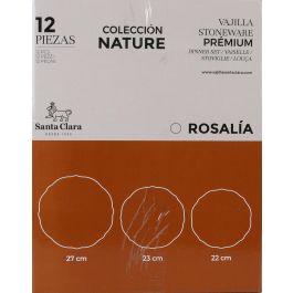 Vajilla Santa Clara Villaboa 12Pcs - Stoneware vitrificado, resistente para lavavajillas y microondas (2 Unidades) Vajilla Santa Clara Villaboa 12Pcs - Stoneware vitrificado, resistente para lavavajillas y microondas (2 Unidades)