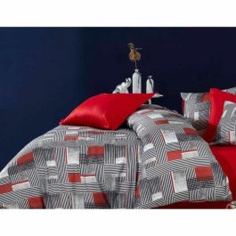 Juego de Cama 220x240 cm + 2 Fundas de Almohada 60x60 cm 100% Poliéster Microsatén Gris ASI8684282611585