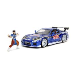 Coche street fighter ii chun-li 1993 mazda rx-7 escala 1:24. incluye figura Coche street fighter ii chun-li 1993 mazda rx-7 escala 1:24. incluye figura