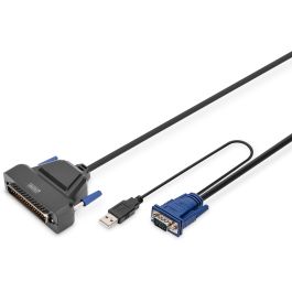 Digitus Consola KVM LCD 19" HD 1 Puerto VGA Modular - Teclado Alemán