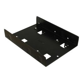 Inter-Tech 88885232 Kit de Montaje para 2x 2.5" a 3.5", Panel Frontal Embellecedor, Negro, Acero