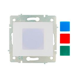 Solera Piloto de escalera modelo Europa ERP90, 83x81mm, blanco, 16A, 250V, termoplástico, empotrar