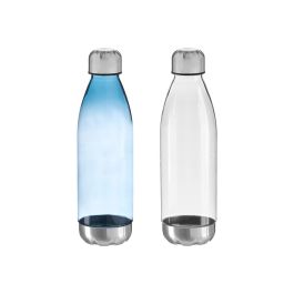 Leknes Botella Tapón Acero 650 ml Plástico PET PP Metal SS Surtida 7x25.5x7 cm (Set de 24)