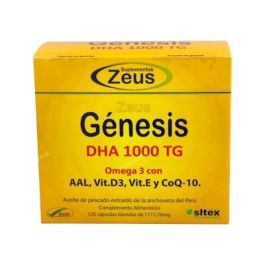Zeus Omega 3 1000 TG DHA 120 Cápsulas para Visión, Cerebro y Cardiovascular Precio: 126.5. SKU: B1GQYYYSHQ