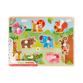 Imaginovo Puzle Infantil Madera Animales +18 Meses 9 Piezas 30x22,5cm