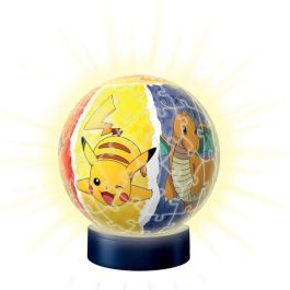 Ravensburger Rompecabezas 3D Pokémon Bola 72 Piezas - Puzle Iluminado con Base de Lámpara - Montaje Sencillo sin Pegamento, Edad 6+